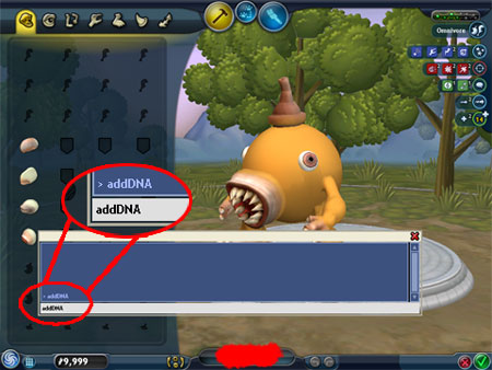 spore cheats how to get more dna